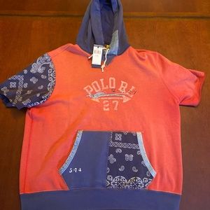 Brand new polo Ralph Lauren classic fit s/s pull over hoodie men’s size XL